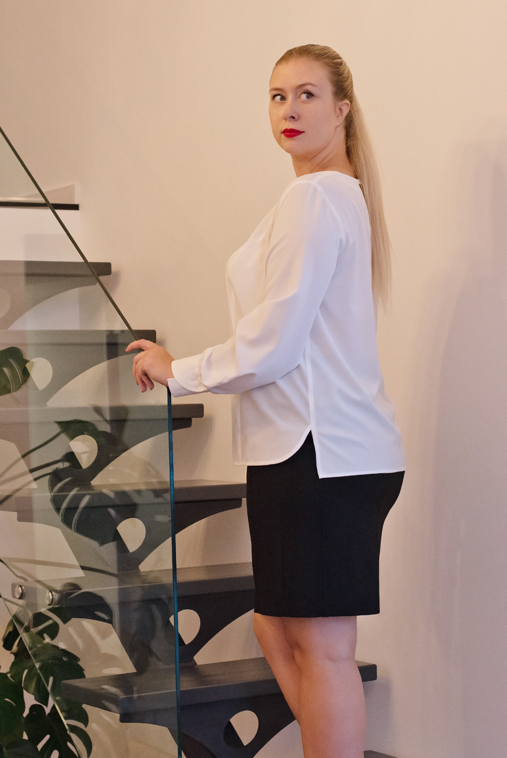 Блузка 2328ЮП, молочный #176М092328ЮП
