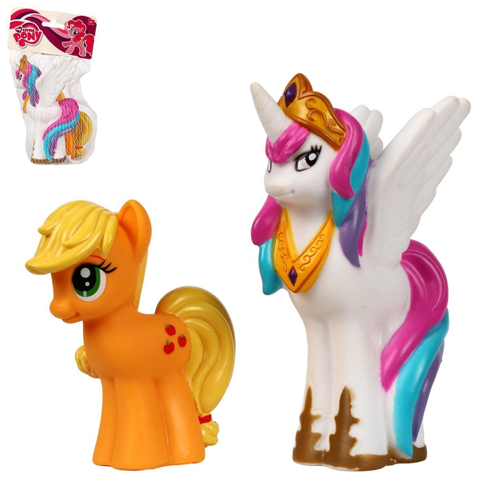 Набор игрушек для купания "Мой маленький пони" 2шт. ПВХ, пакет Капитошка 171R-PVC (Играем вместе)