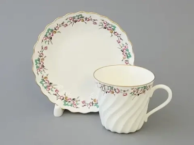 Чашка с блюдцем кофейная 155 мл форма Витая рисунок Весенний арт. 81.13951.00.1