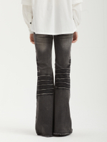 Женские Джинсы (Regular Fit) Sadie Black Washed Studded Lace Up Flare