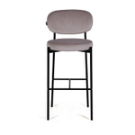 Стул барный Mason, бархат светло-серый 26