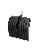 Лопата для уборки снега пластиковая 420 х 425 х 1550 мм деревянный черенок Россия Сибртех 61580