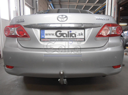 Оцинкованный фаркоп на Toyota Corolla E15 седан 2007-2013 (без электрики), Galia T060C