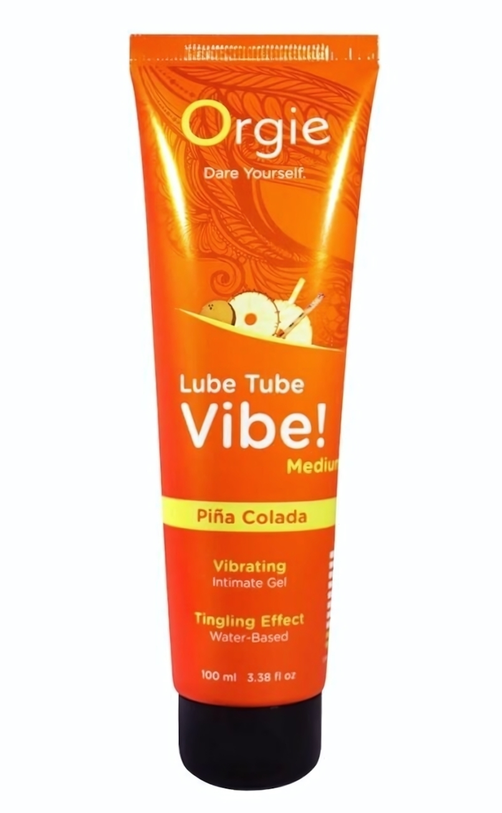 Гель с эффектом вибрации Lube Tube Vibe Medium Pina Colada - 100 мл.