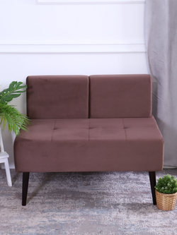 Диван "Twist" антивандальный велюр Chocolate/венге