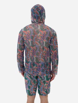 Футболка мужская с капюшоном "Крокодил мультиколор"