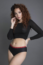 Трусики-слипы Beltie Amore (Размер: S) (Цвет: черный с красным)