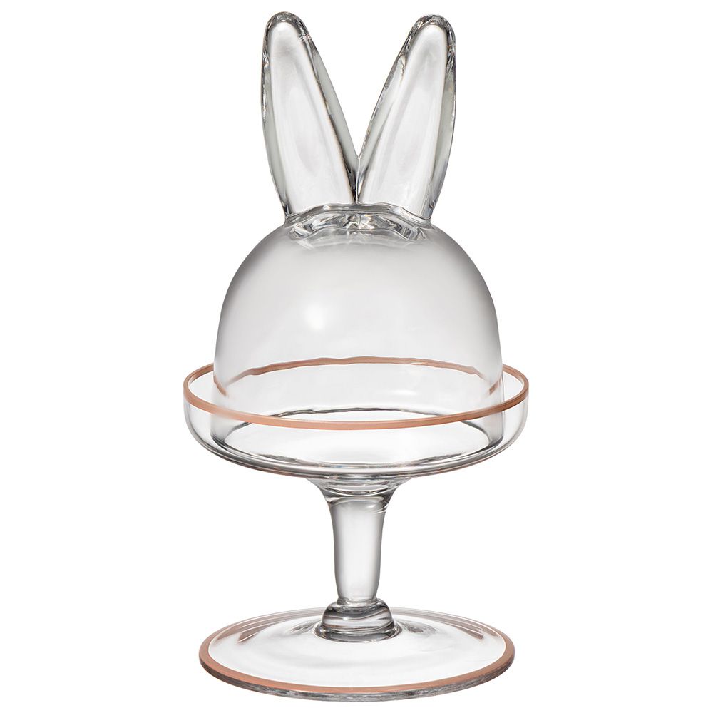 БЛЮДО НА НОЖКЕ С КРЫШКОЙ "RABBIT FAMILY" 12*12*23,5 СМ