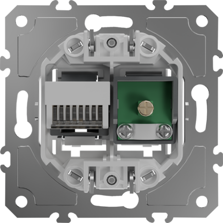Механизм розетки RJ45/TV cat.5, ClassE-8/0-2400 МГц,  серия D16