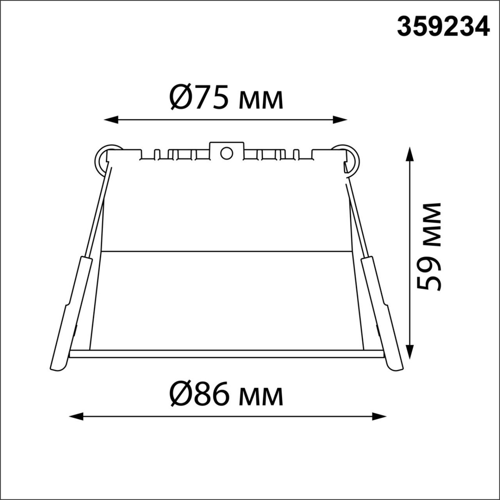 359234 SPOT NT23 472 белый Светильник встраиваемый светодиодный IP20 LED 9W 220V 540Лм 3000К TRAN