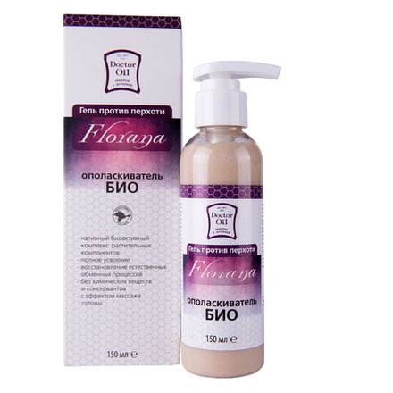 Florana Гель-ополаскиватель БИО для волос нативный против перхоти