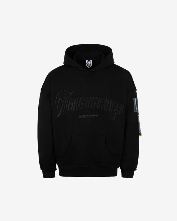 Худи Технопессимизм Heavycotton Embroided Blackout черный - фото 1