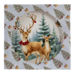 GAEM Тарелка "Олени", L20 W20 H2 см
