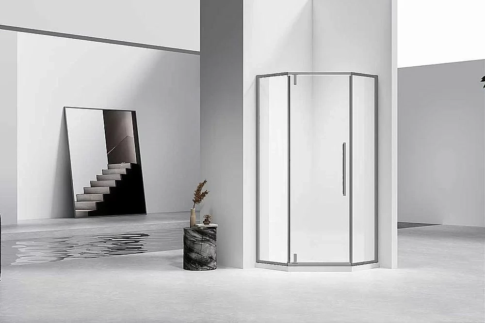 Душевой уголок Vincea Slim-N VSP-4SN100CLGM 100x100 стекло прозрачное/профиль вороненая сталь