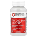 Protocol for Life Balance, DIM 200 Plus CDG 100, дииндолилметан и кальция D-глюкарат, 90 капсул
