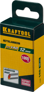 KRAFTOOL скобы тип 140 (G/11/57), 12 мм, калибр 20GA. 1000 шт (31680-12)