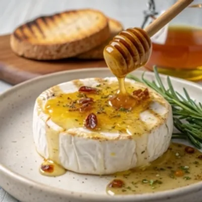 Запеченный камамбер с медом и перцем