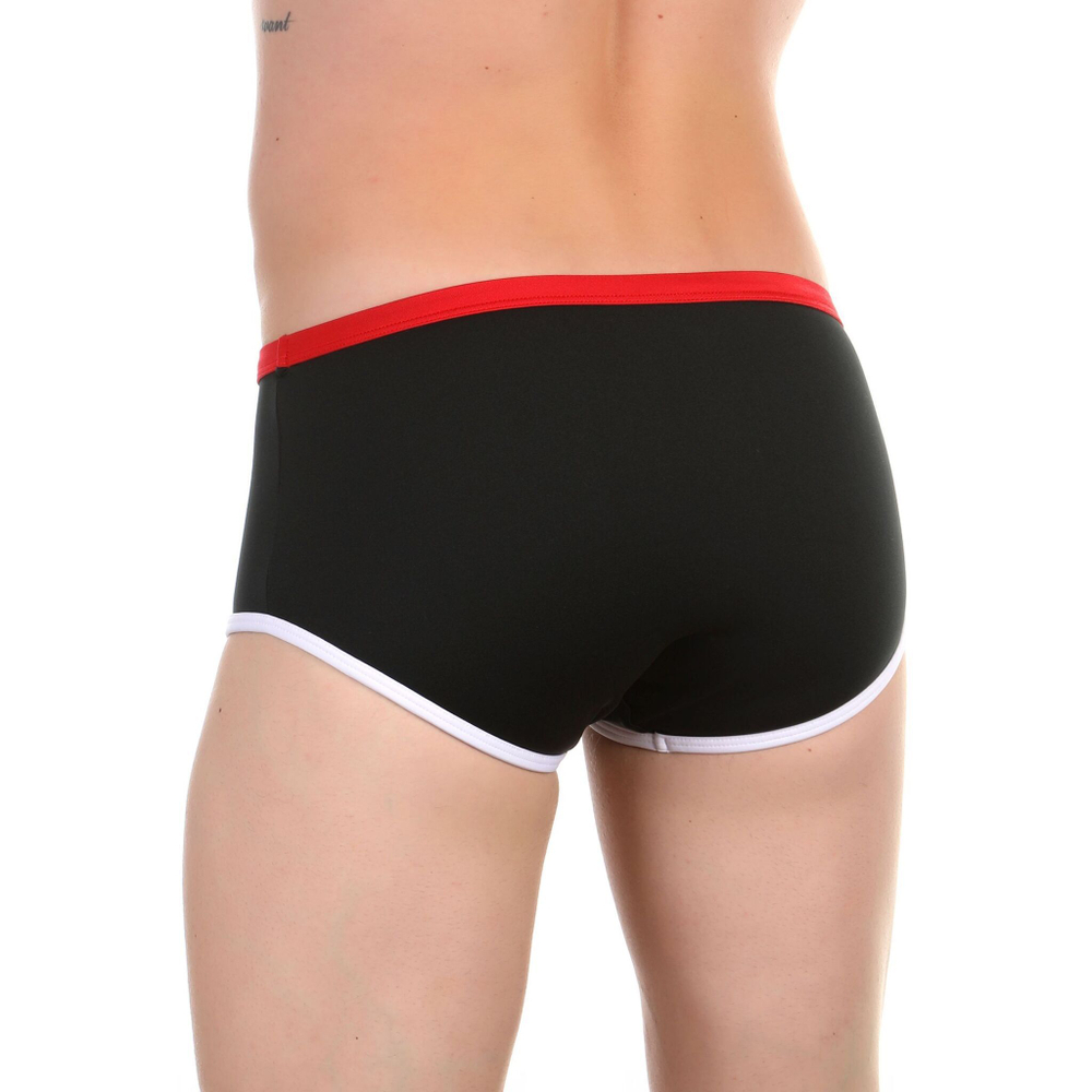 Черные мужские плавки из эластичного материала (Размер: S) (Цвет: черный)