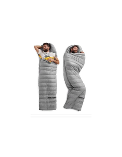 Мешок спальный Naturehike CW400 L , 220х85 см, (правый) (ТК: +10C), серый