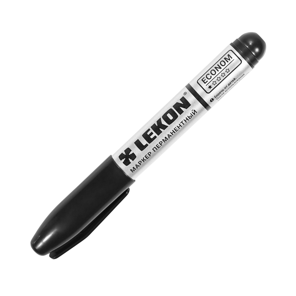 Маркер перманентный Черный LEKON ECONOM 012483