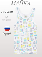 К 1066/мятная конфета город майка для девочки