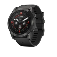 Garmin epix Pro (Gen 2) Sapphire Edition 51 мм, титановый угольно-серый, DLC, черный силиконовый ремешок