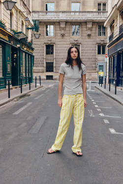 ZARA ДЖИНСЫ TRF ПРЯМОГО КРОЯ В ПОЛОСКУ, ПОЛОСКИ