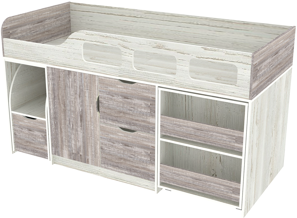 Кровать-чердак КарИВи Астра 8 Винтерберг Бетон