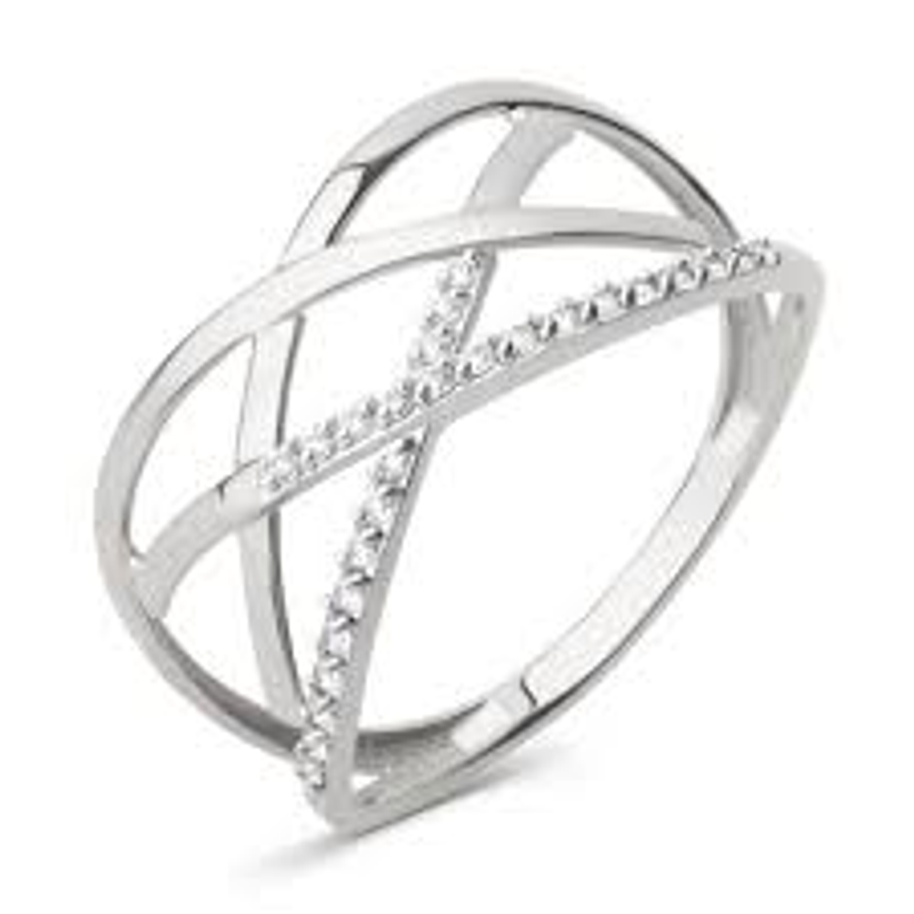 Кольцо из золота с фианитами