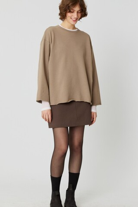 Объемный топ цвета какао