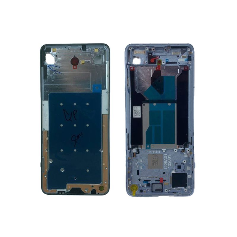 Средняя часть корпуса (рамка) для OnePlus 9RT Cеребристая (Hacker Silver)