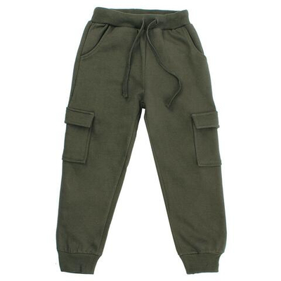 Брюки д/мальчика футер M1137FN-3/6 р.116 т.хаки (Такро)