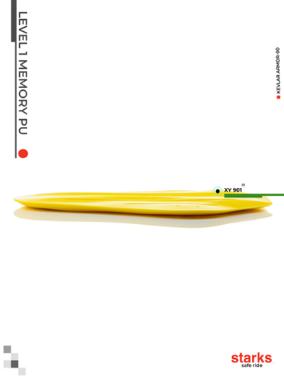 Защитная вставка спина LEVEL 1 MEMORY PU (Желтый) XY 901 Starks