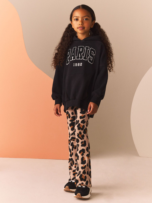 Легинсы-клеш для девочки Next B56-960, Бежевый, Коричневый