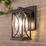 Уличный настенный светильник Spica D черное золото IP33 GL 1026D