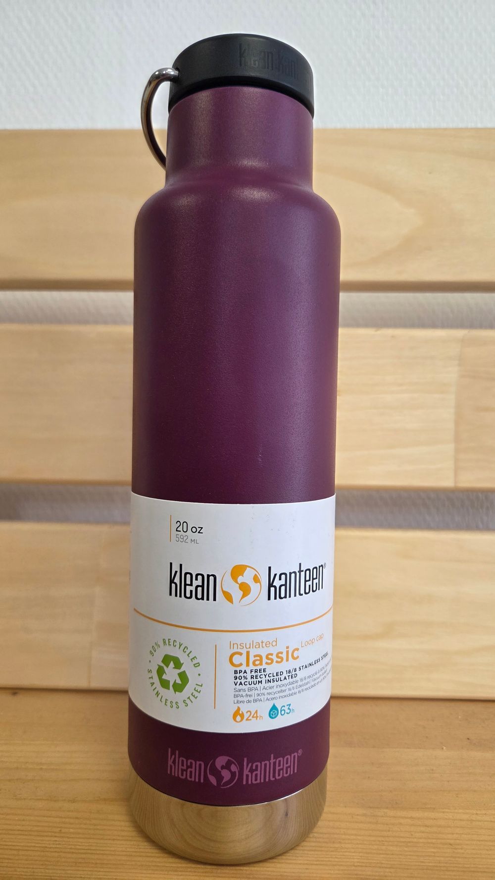 Термобутылка Klean Kanteen Insulated Classic 20oz (592 мл) Purple Potion (потертости)