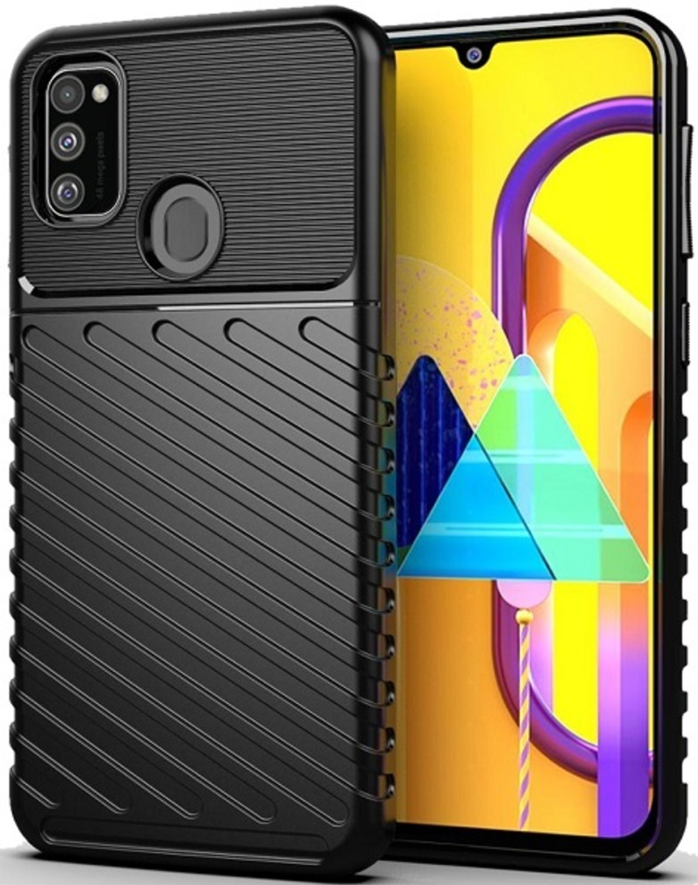 Чехол для Samsung Galaxy M30S цвет Black (черный), серия Onyx от Caseport