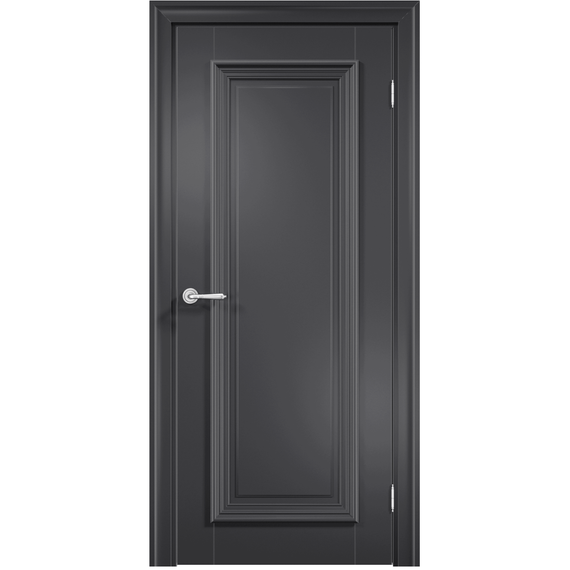 Фото межкомнатной двери эмаль Дверцов Брессо 1 цвет сигнальный чёрный RAL 9004 глухая
