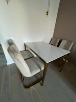 Стол обеденный Ist Casa Камео, 120х80х76 см, белый мрамор (Калаката)