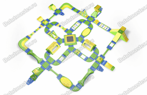 Коммерческий аквапарк на воде «Аква-лего» 49×43,5×4 м