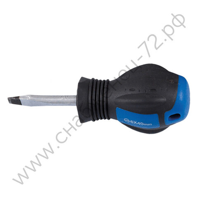 Шлицевая плоская отвертка SL, 40 мм, СТАНКОИМПОРТ, CS-30.01.6x40