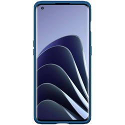 Усиленный чехол синего цвета на OnePlus 10 Pro от Nillkin, серия CamShield Pro Case, двухкомпонентный с сдвижной шторкой для камеры