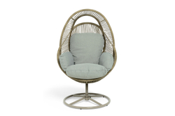 "Барселона" кресло-кокон из искусственного ротанга, цвет соломенный