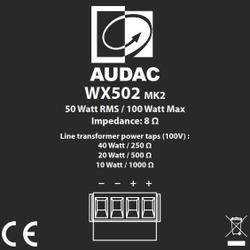 AUDAC WX502MK2/B Настенная двухполосная акустическая система