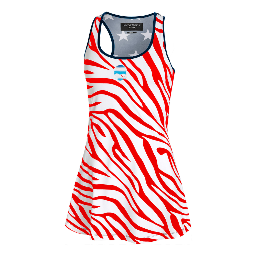 Женская теннисное платье Hydrogen Tech Stars Dress Women - Red, Blue