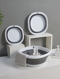 Таз складной серый 8 литров (F20-509)