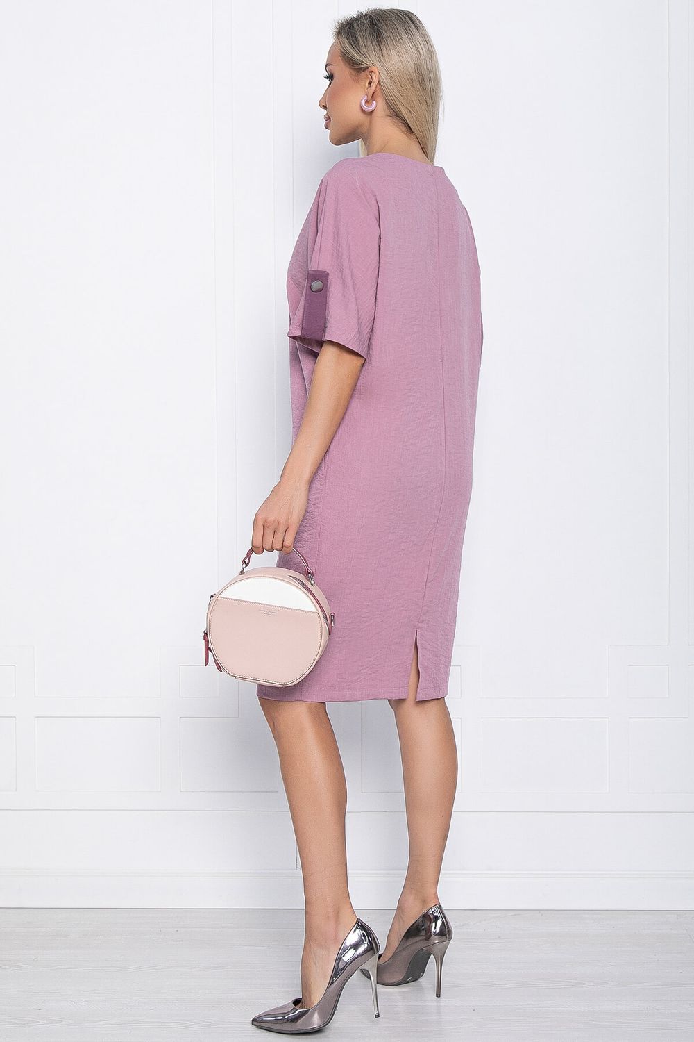 Платье Кайла люкс с карманом (сирень) П10874 LT Collection
