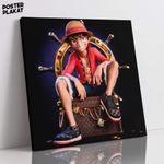 Картина для интерьера Манки Д Луффи, персонаж манги и аниме One Piece Большой куш, холст с печатью на подрамнике, на стену, Постер Плакат