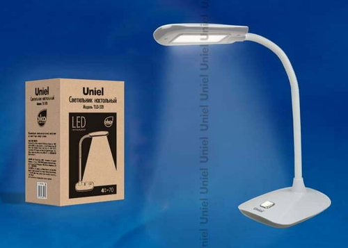 TLD-528 Grey/4W/Светильник настольный/LED/400Lm/4500K/Механический выключатель/Цвет темно-серый