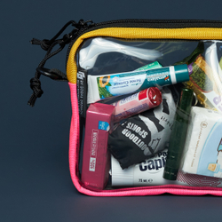 Transparent Case GO box ярко-розовый/желтый/бордовый